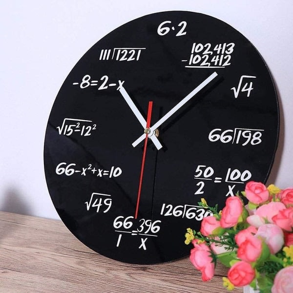 Matematik Klocka Romersk Väggklocka Unik Väggklocka Matematisk Formel Klocka