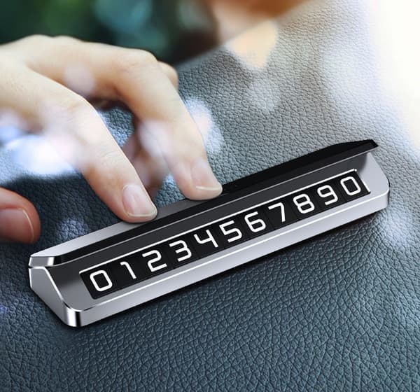 1 kappale (harmaa) Väliaikaiset pysäköintikyltit, auton siirron pysäköinti