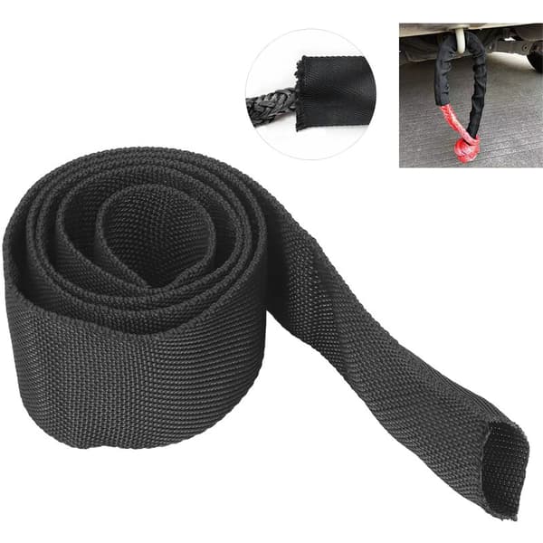 Polyester spil kabelmuffe, sort, universel til 5 cm brede kabellinjer (1 m)