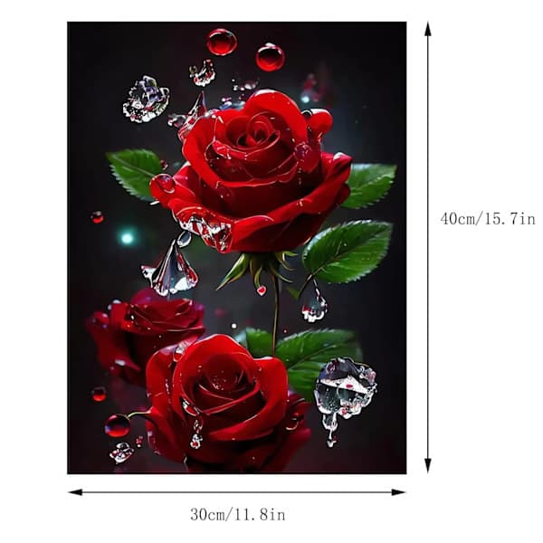 DIY 5D diamantmaling, veggdekorasjon 30*40CM, A