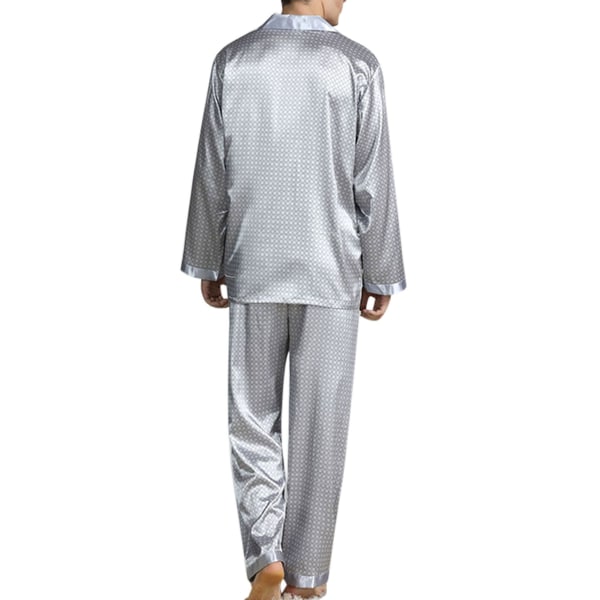 ydance Herr Casual Pyjamas Set Homewear T-shirt Byxor Pyjamas Loungewear, Färg: Grå, Storlek: XL