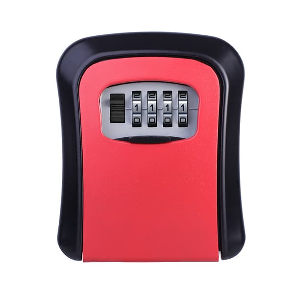 Small Key Box with Password Code for Outdoor Wall Mount Metal Door