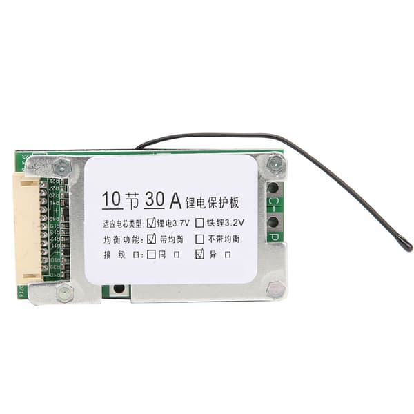 10S 36V 30A Liion Cell 18650 Batteribeskyttelse BMS PCB-kort med balansefunksjon