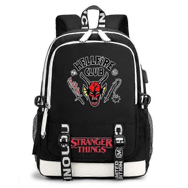 Hellfire Club Shoulder Bag Backpack Large Capacity Student Unisex School Bag Stranger Things [DB]