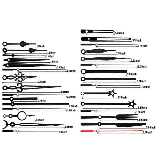 14 pcs Clock Hands Second Hand Minute Hand Hour Hand Set Needles Clocks Home Decor [DB]