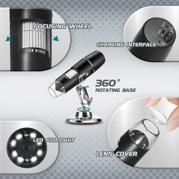 Portable Wifi Digital Microscope Handheld HD Camera Magnifier For Phones