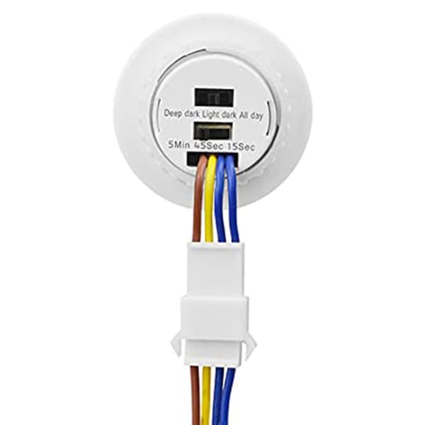 Mini bevegelsessensor lysbryter 110-220v Pir-sensor Smart deteksjon Tidsforsinkelse Justerbar Infrarød