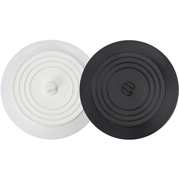 Pack Tub Stopper (valkoinen ja musta), universal 15 cm kylpyamme