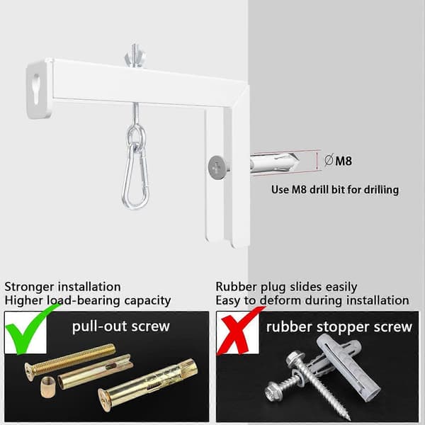 Universal Projector Screen Wall-Ceiling Mount L-Brackets, 1 Pair Projector Screen Stand, P
