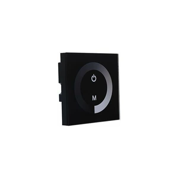 DC 12-24V LED Touch Wall Controller Panel med ljusstyrka ändra dimmer switch för justering av lampor (Färg: Svart)