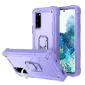 For Samsung Galaxy S20 FE / FE 5G PC + Rubber Case (Purple)