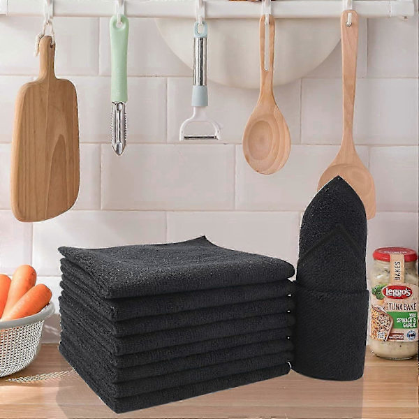 9-pack Microfiber Cleaning Cloths, Reusable Dishcloth for Kitchen, Durable & Fast Drying Kitchen Rags, Highly Absorbent Microfiber Cloth, M