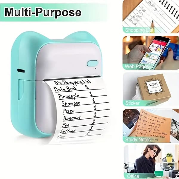 Minifotoprinter for iPhone/Android, perfekt for gaver, studier, arbeid og bilder