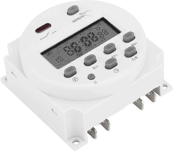 Timer Switch 12v 16a Digital Elektronisk LCD Tidrelä Switch Programmerbar LCD Digital Mikrodator Mini Kontroll Ström Timer Switch Cn101a