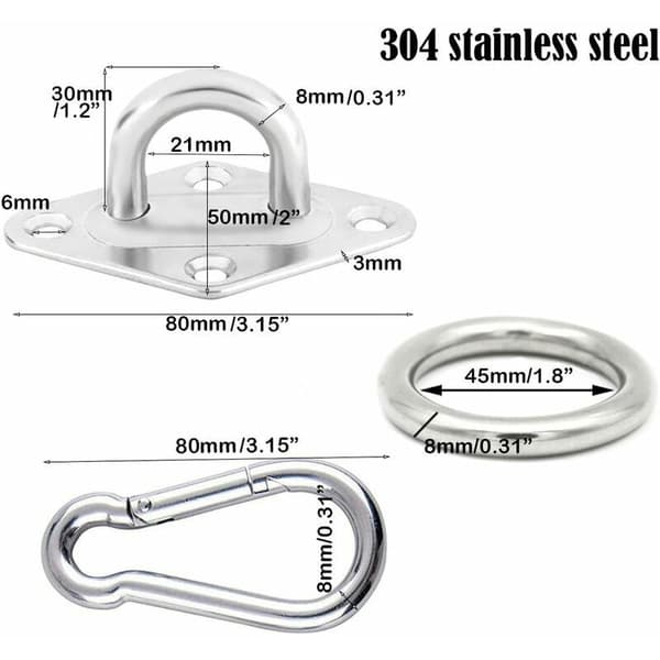 Durable Hammock Set, M8 Ceiling Hook, Hammock Swing Hook