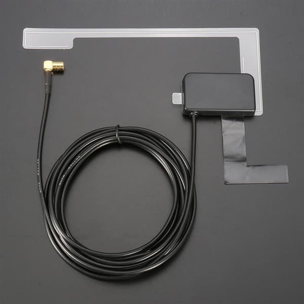 Universal Dab Digital Bilradioantenne Patch Antenne Vinduesglas Klæbefæste (sort)