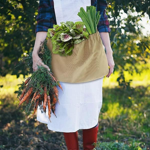 Fruit Picking Bag for Gardeners, Waterproof Fruit Storage Apron, Foldable Picking Container, Adjustable for Gardeners