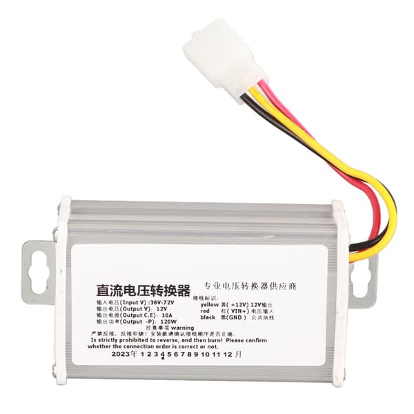 DC 36V-72V til 12V 10A 120W omformeradaptertransformator for elektrisk sparkesykkel