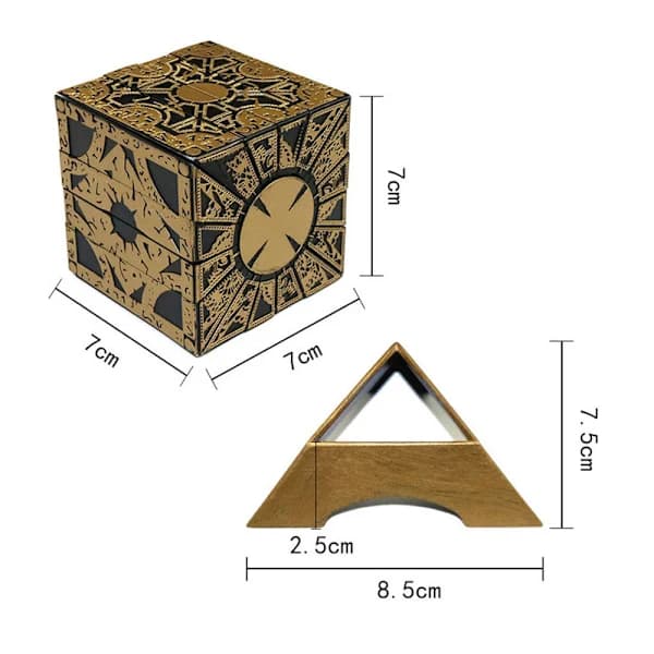 Avtakbar Hellraiser Puzzle Box, Funksjonell Hellraiser Puzzle Box, Deformasjon Avtakbar Låsepuzzleboks. med Base