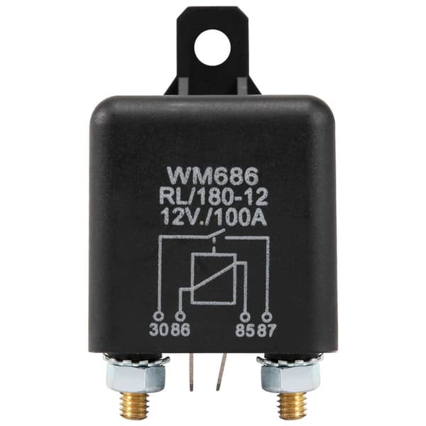 100Amp 4-polet kraftig afbryder, delt belastning til bil, varevogn, båd, sort