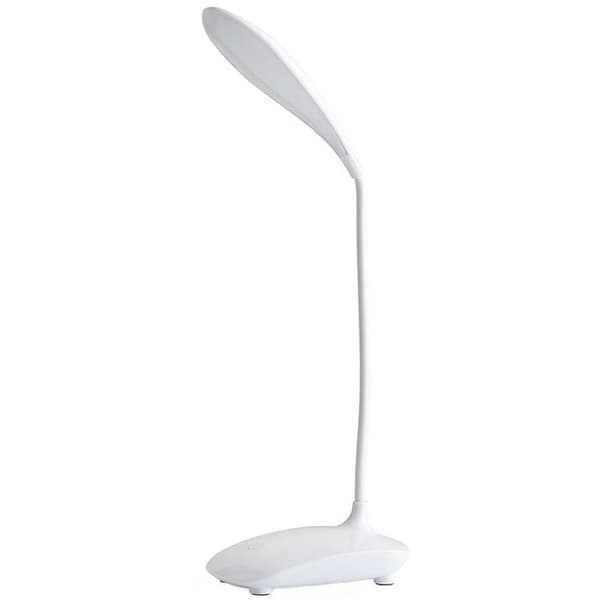 Skrivebordslampe, LED, USB, 6000k, hvit