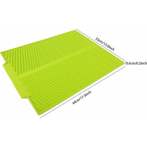 Silicone Sink Mat, Drain Board, for Home and Kitchen (Green, 1 pc)