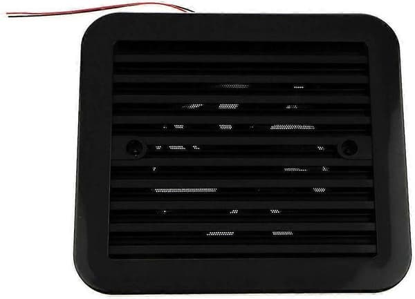 12V Envejs Lydløs Køleventilator Sideudstødningsventilator til Bil Autocamper Campingvogn Autocamper Ventilator (Sort) - 8-FX-