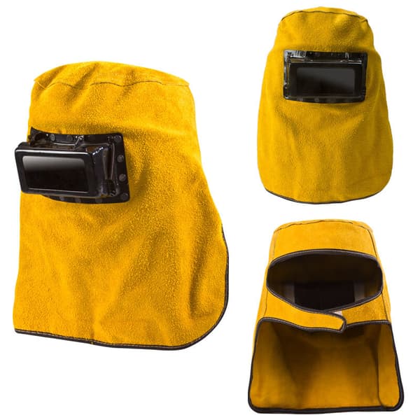 Leather Welding Helmet, Welding Mask with Safety Glass