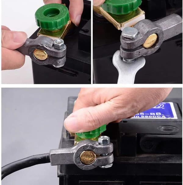 Batteribrytare för bilkrets, polterminaler 6-24V