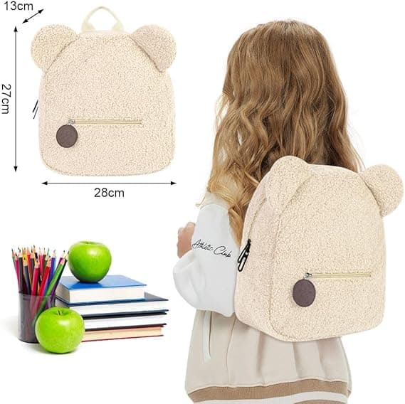 Cute Toddler Backpack, Mini Plush Backpack, Daycare Backpack