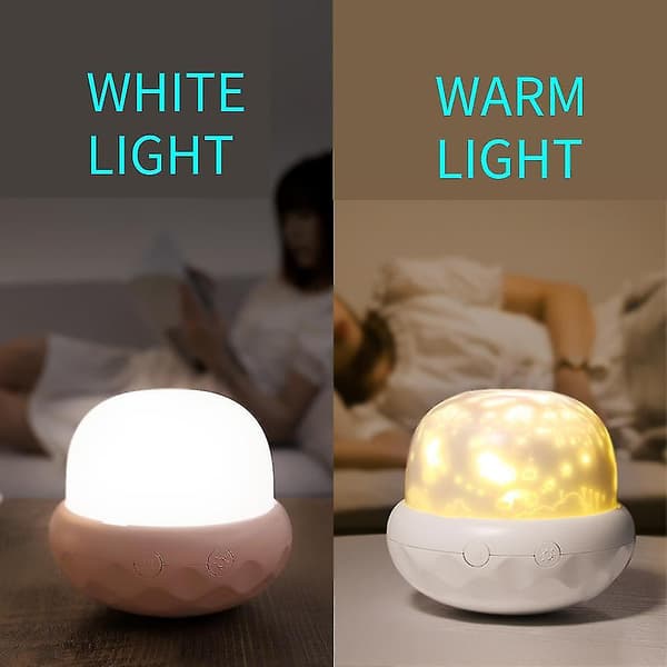 Soppblomstrende projeksjonslampe trefarget atmosfære lampe