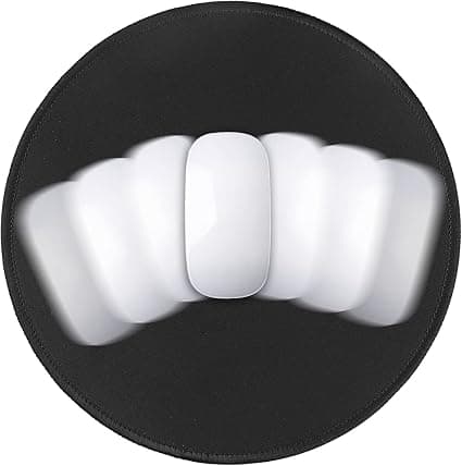 1 stk Rund Musematte med HD-trykk, Sklisikker Gummibase