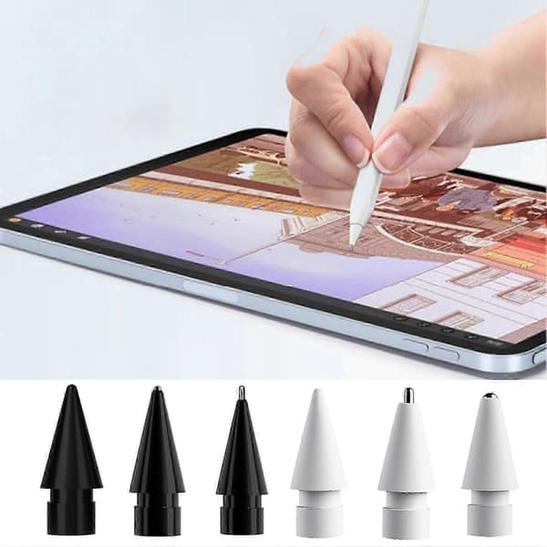 Pen Tip High Sensitivity No Delay Durable Non-slip Comfortable Writing Thin Tablet Pen Tip Replacement Tip for Apple Pencil 1st 2nd