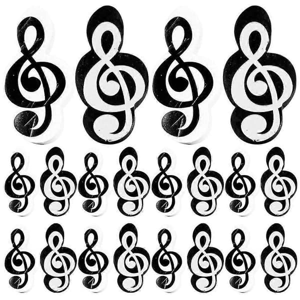 20 Pieces Mini Erasers Cute Small Erasers Music Note Shaped Erasers For Students