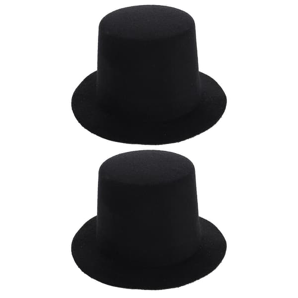 2 stk DIY Toppehatte Sorte Toppehatte Dukker Toppehatte Til DIY Håndværk Mini Dukke Snemand