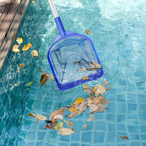 Pool Net Extra Fine Mesh 44x30cm, Pool Net Bottom With 150cm Aluminum Pole Pool Cleaning Kit Spa Net