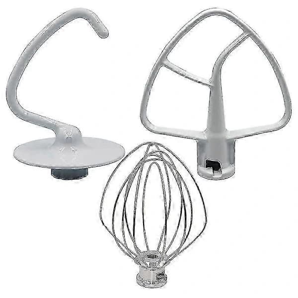 Ksm150 3-piece set for kitchen machine: Dough hook, whisk & coated flat beater