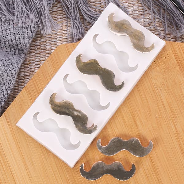 Fairly Odd Novelties Funny Mustache Beard Silicone Mold for Chocolate Candy Gum Paste Cake Decorating Jello Sugar Ice Cube