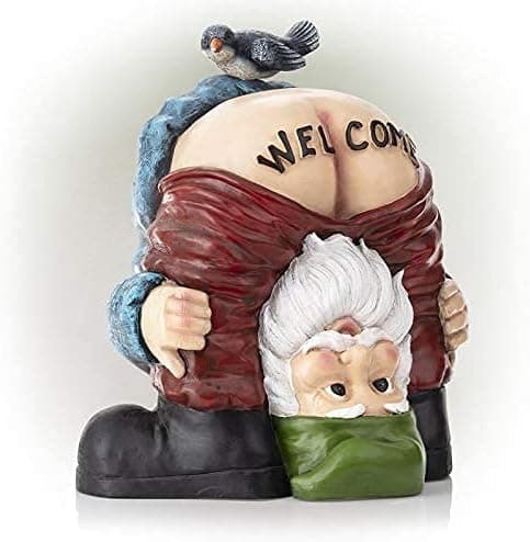 Velkomst Havegnomer Pynt - Nisse Statue Have Dværge Figur
