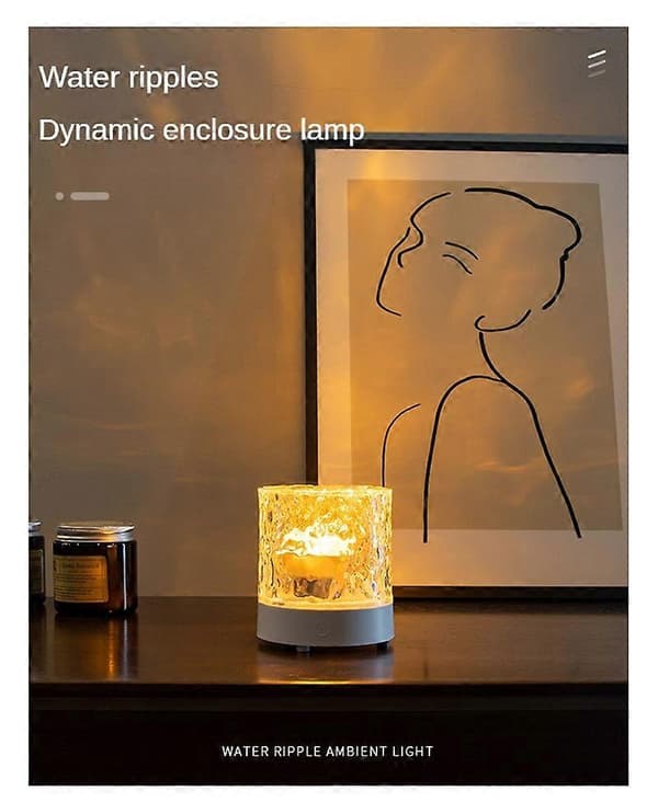Atmosphere Night Light Gifts Water Ripple Table Lamp Dynamic Projection Bedroom