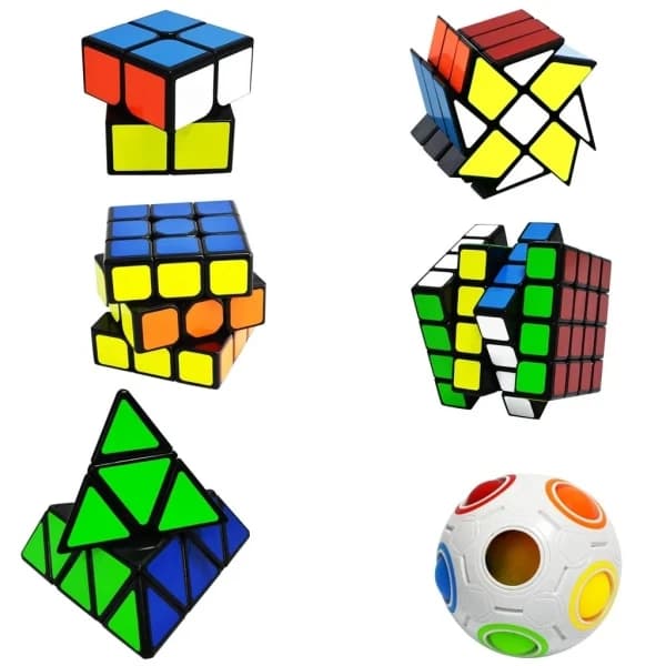 6 Rubiks kuber - 6 stilar