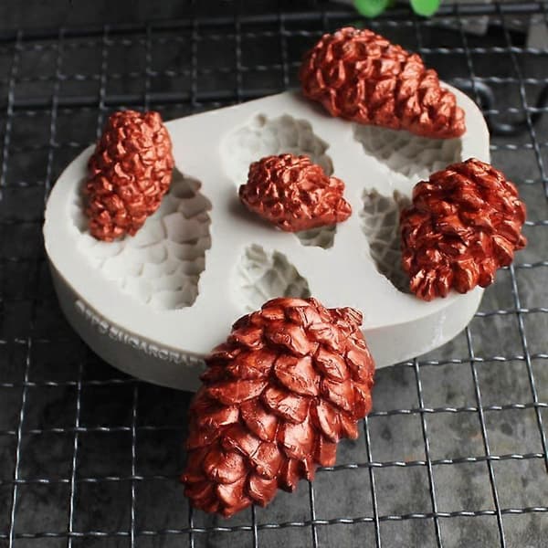 Silikoneform grankogle DIY fondant kage chokolade dekorationsform bageværktøj