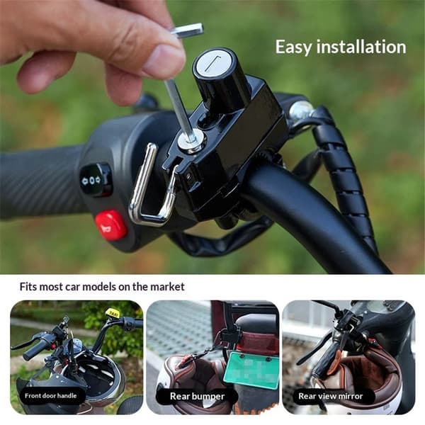 Motorcycle Helmet Lock - Anti-theft, Tamper-proof Security Lock for Motorcycle