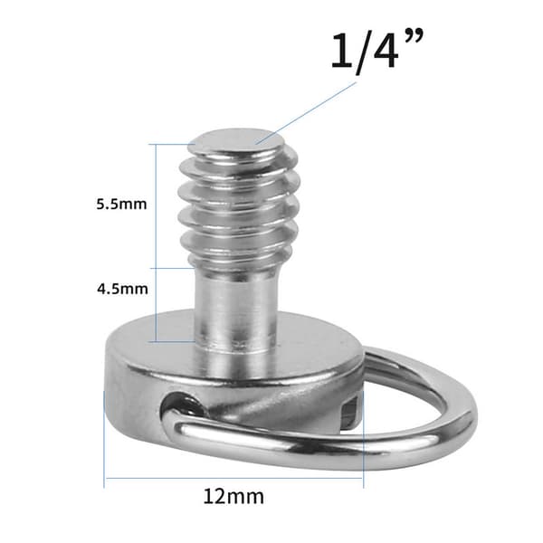 Camera Mounting Screws 10 Pieces 1/4\" Screws Camera Stabilizer Camera Screws 1/4 Stainless Steel Screws 1/4 Camera Camera Quick Release for Monopod
