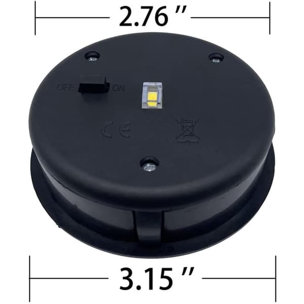 2-pakning Solcellelykt Erstatningslamper, Vanntette Runde Lykttilbehør (8 cm)