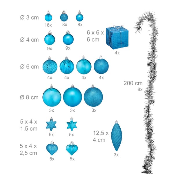Julgranskulor i set om 110 st