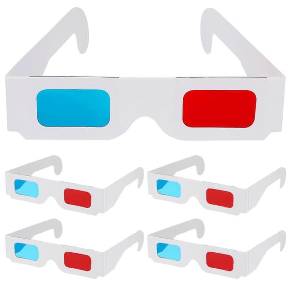 100 kpl 3D-pahvilasit universaalit anaglyfipaperiset 3D-elokuvalasit[LD]