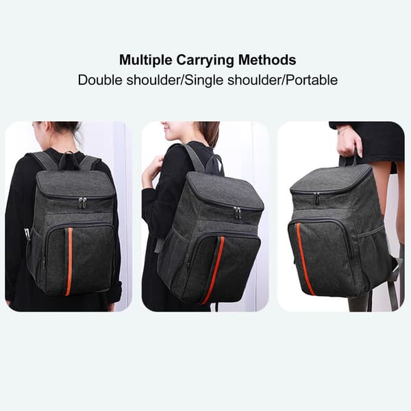 [LD]Camping Insulated Backpack Three Layer Temperature Lock Adjustable Waterproof Backpack Cooler Bag Compatible with Outdoor Use