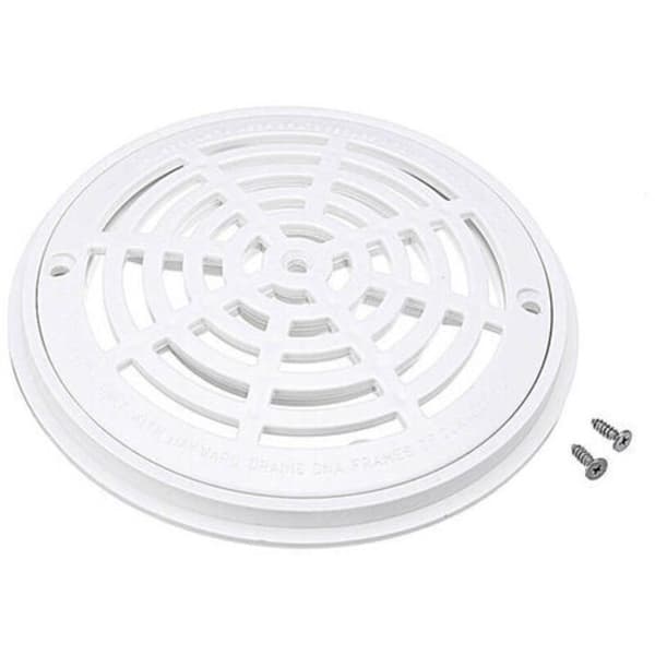 Pool Drain Grate Round Bottom 18 x 20.3 cm White