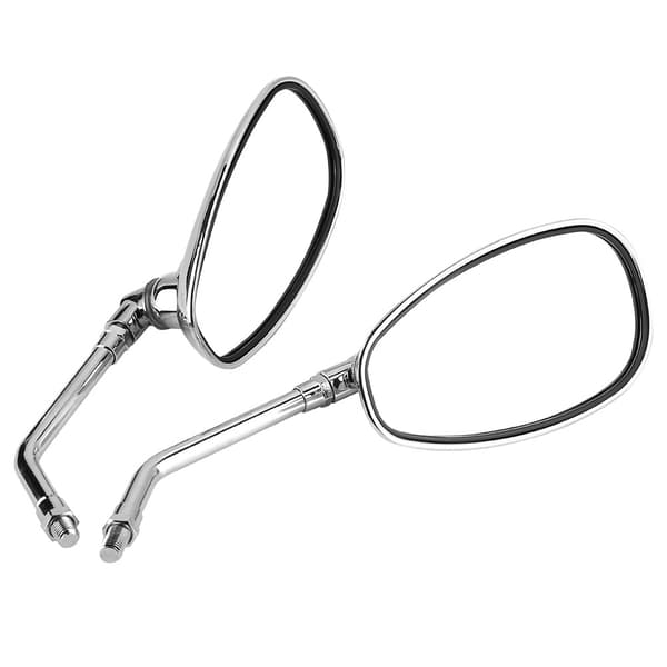 2 Pcs Motorcycle Rearview Mirrors Chrome Modified Side Mirrors